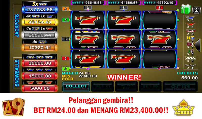 A9play Casino winner | Menang besar | Win RM23400 with RM24