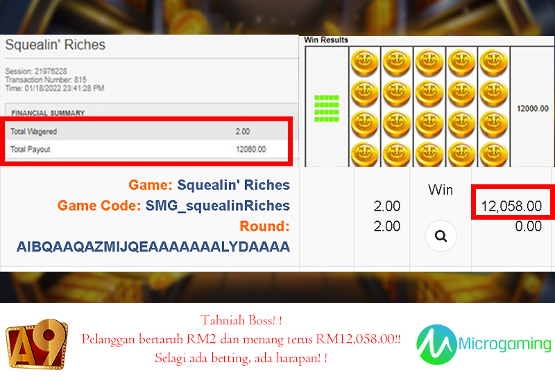 A9play Casino winner | Menang besar | Win RM12058 with RM2