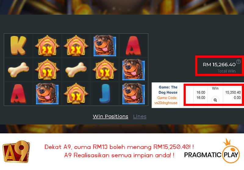 A9play Casino winner | Menang besar | Win RM15250.40 with RM16