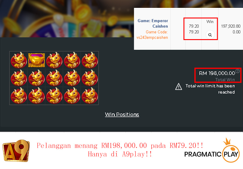 A9play Casino winner | Menang besar | Win RM198000 with RM79.20