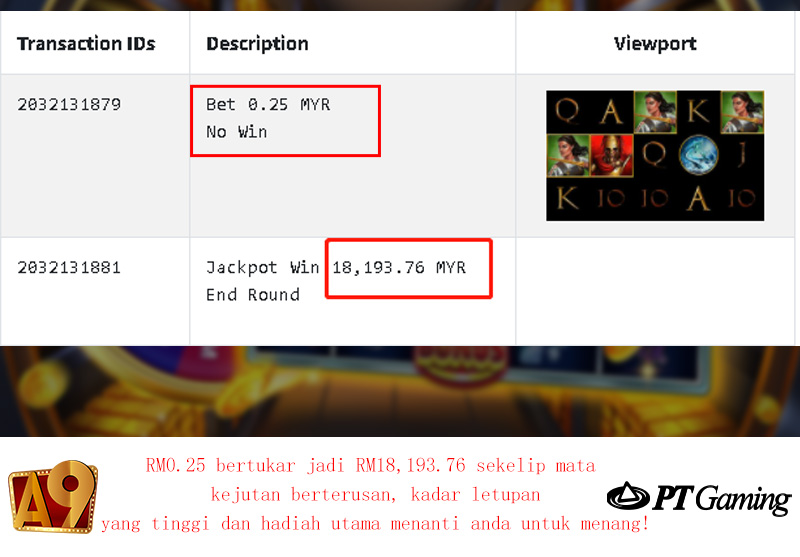 A9play Casino winner | Menang besar | Win RM18193.76 with RM0.25