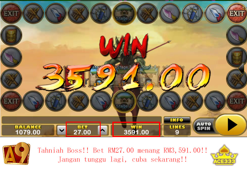 A9play Casino winner | Menang besar | Win RM3591 with RM27
