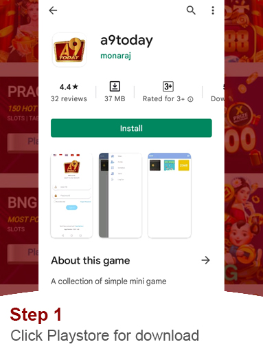 STEP 1 - Click Playstore for download